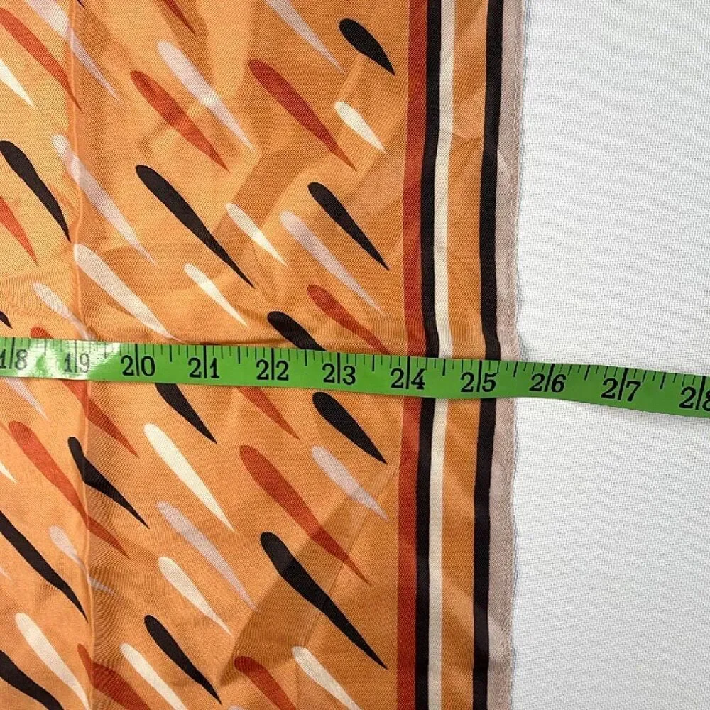 Andre Fantasies Scarf vintage square scarf orange with pattern